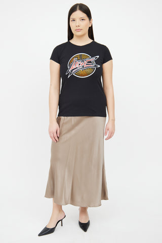 Black Embellished Logo T-Shirt Loewe