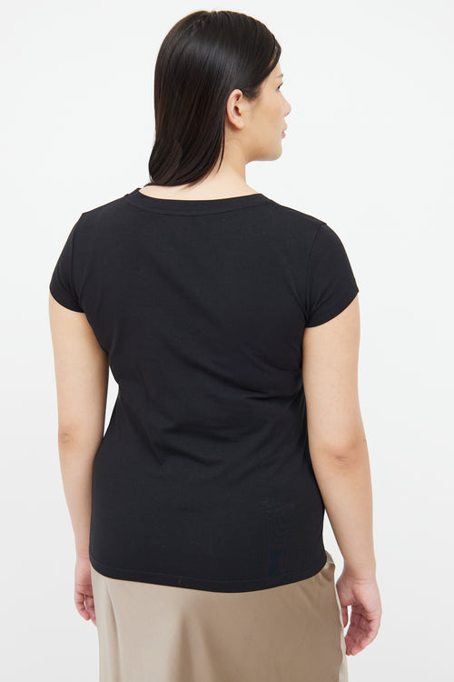 Black Embellished Logo T-Shirt Loewe