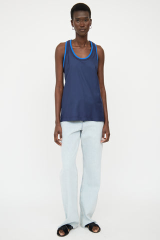 Loewe Navy 
Blue Racer Back Top