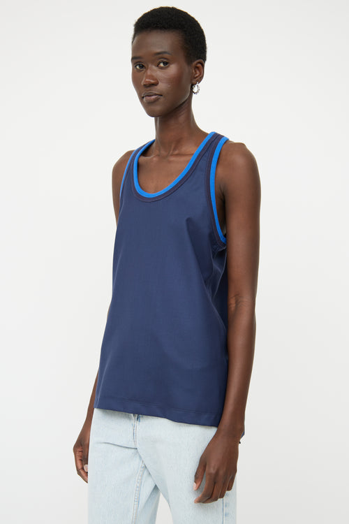 Loewe Navy 
Blue Racer Back Top