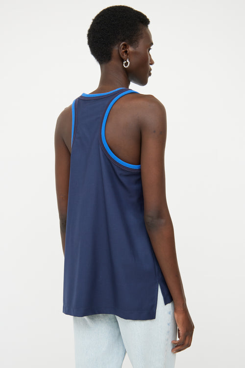 Loewe Navy 
Blue Racer Back Top