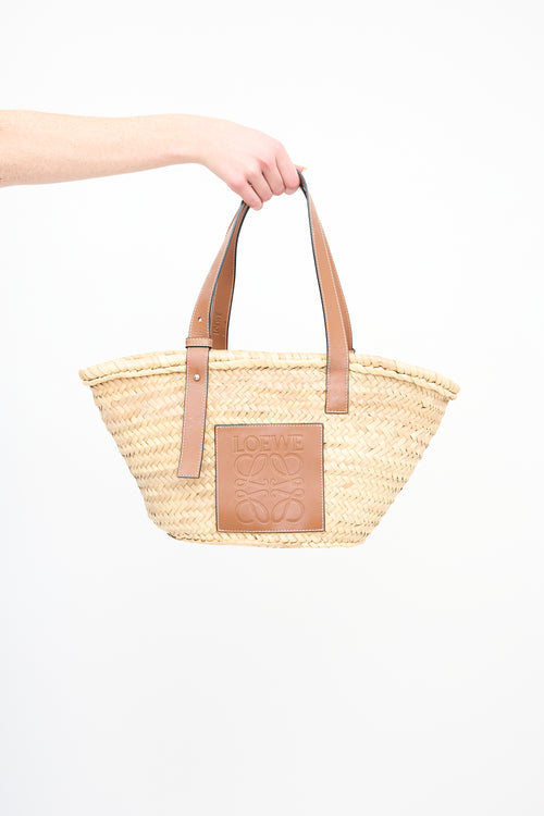 Loewe Brown Basket Anagram Tote Bag