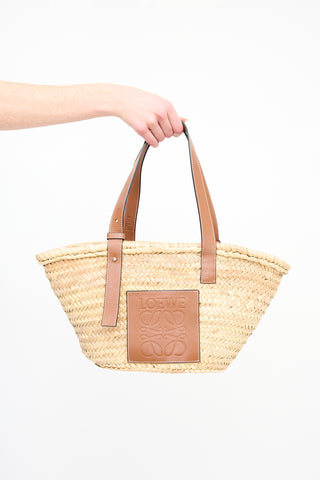 Loewe Brown Basket Anagram Tote Bag