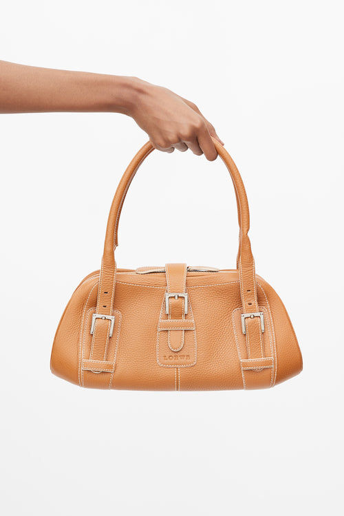 Loewe Brown Leather Senda Bag