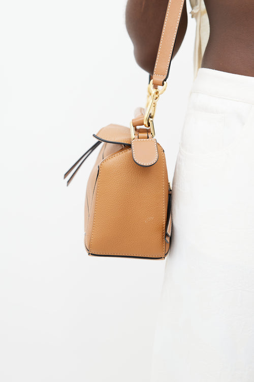 Loewe Brown Small Puzzle Bag