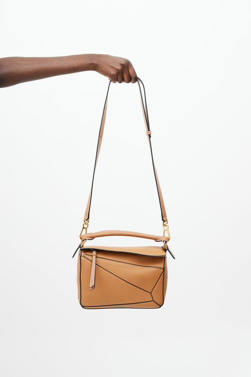 Loewe Brown Small Puzzle Bag