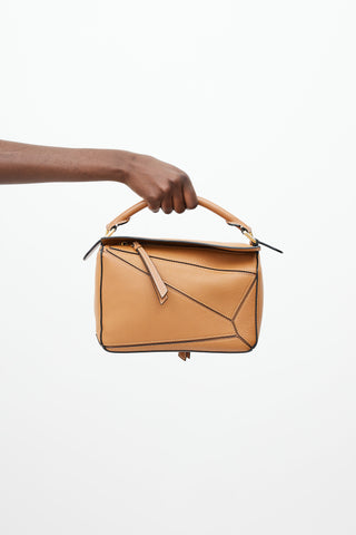 Loewe Brown Small Puzzle Bag