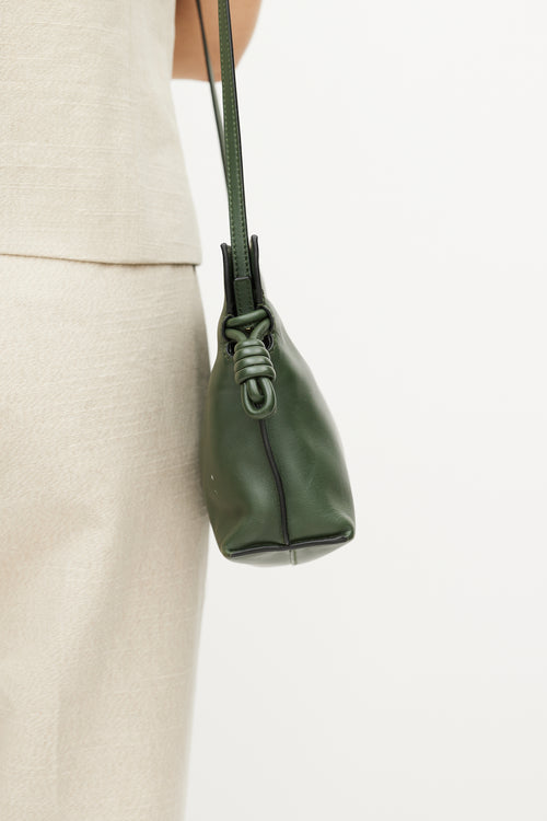 Loewe Dark Green Mini Flamenco Clutch Bag