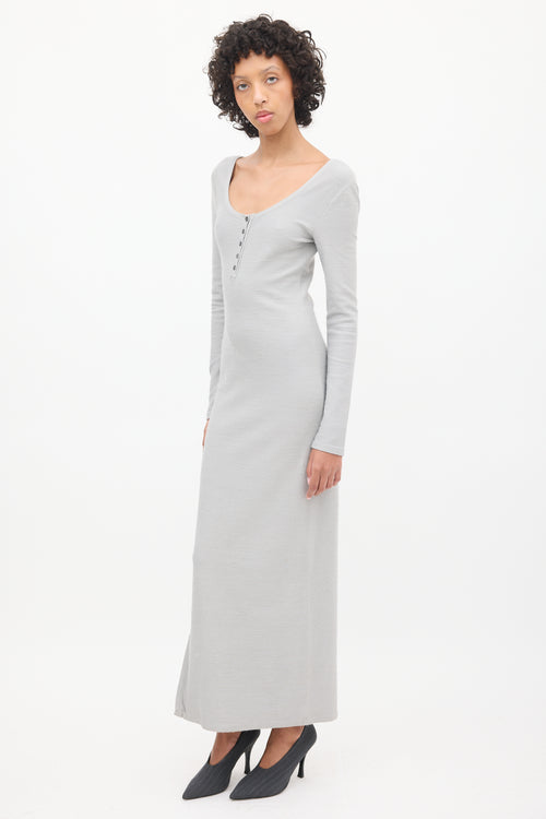 Loewe Heather Grey Henley Midi Dress