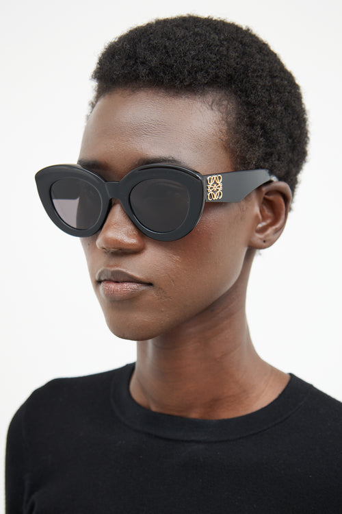 Black Oversized LW50051L Sunglasses