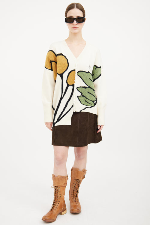 Cream Herbarium Asymmetrical Sweater