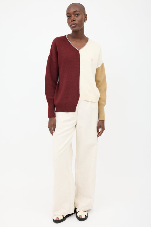 Loewe Multicolour Wool Colourblock Anagram Sweater