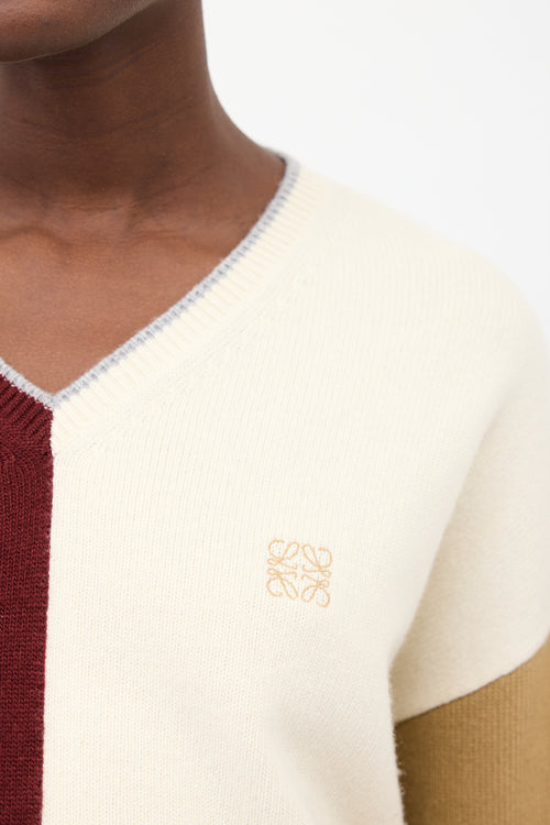 Loewe Multicolour Wool Colourblock Anagram Sweater