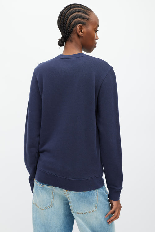 Loewe Navy 
Mutlicolour Embroidered Logo Sweater