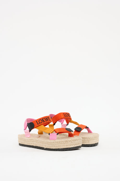 Loewe Beige 
Multicolour Espadrille Sandal