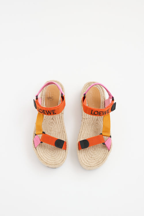 Loewe Beige 
Multicolour Espadrille Sandal