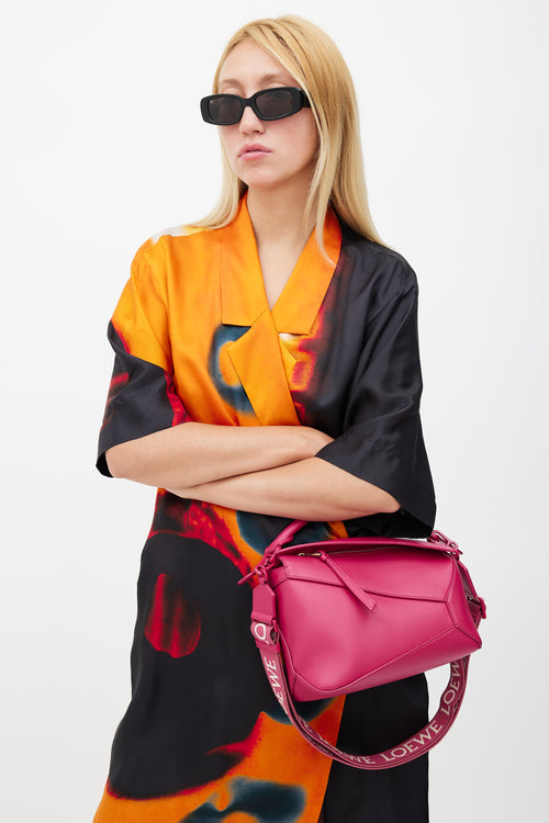 Loewe SS 2023 Fuchsia Small Puzzle Crossbody Bag