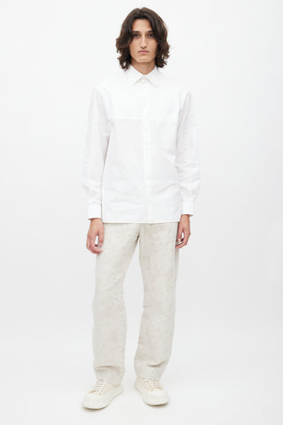 Loewe White Jacquard Monogram Shirt