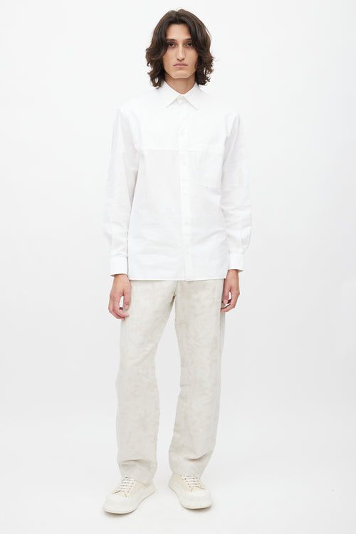 Loewe White Jacquard Monogram Shirt