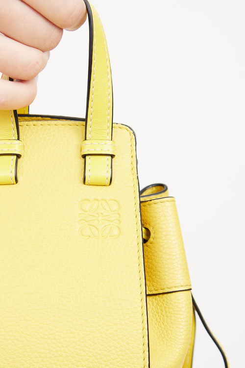 Yellow Mini Leather Hammock Bag