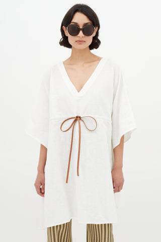 Loewe x Paula
s Ibiza White Linen Tunic