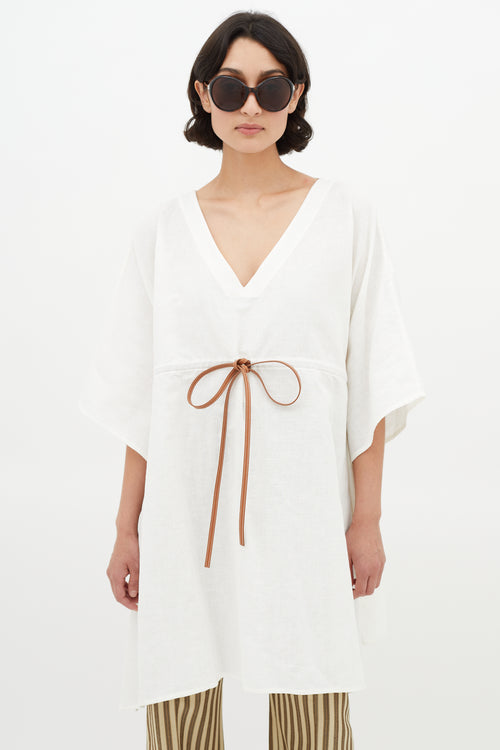 Loewe x Paula
s Ibiza White Linen Tunic