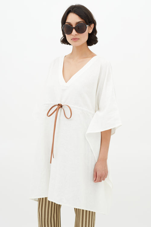 Loewe x Paula
s Ibiza White Linen Tunic