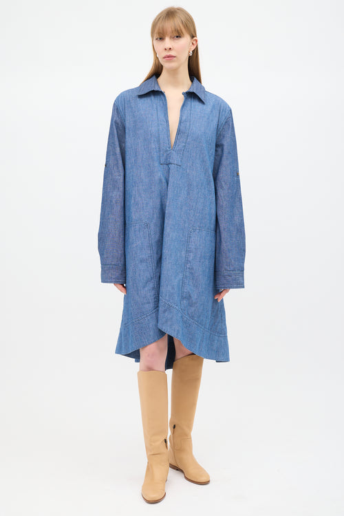 Loewe Blue Chambray Tunic Dress