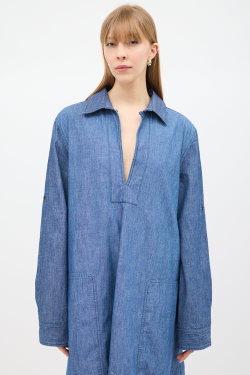 Loewe Blue Chambray Tunic Dress