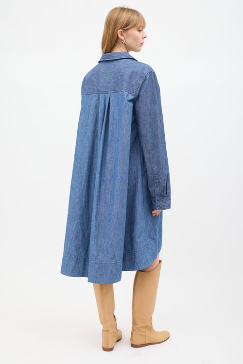 Loewe Blue Chambray Tunic Dress