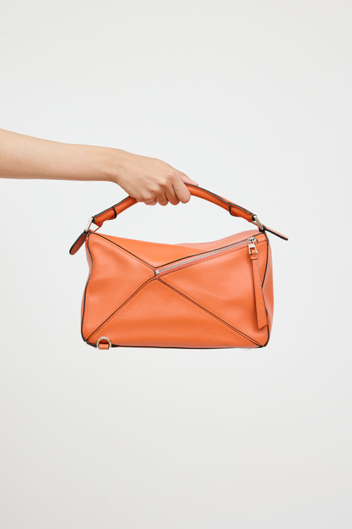 Loewe Orange Medium Puzzle Bag