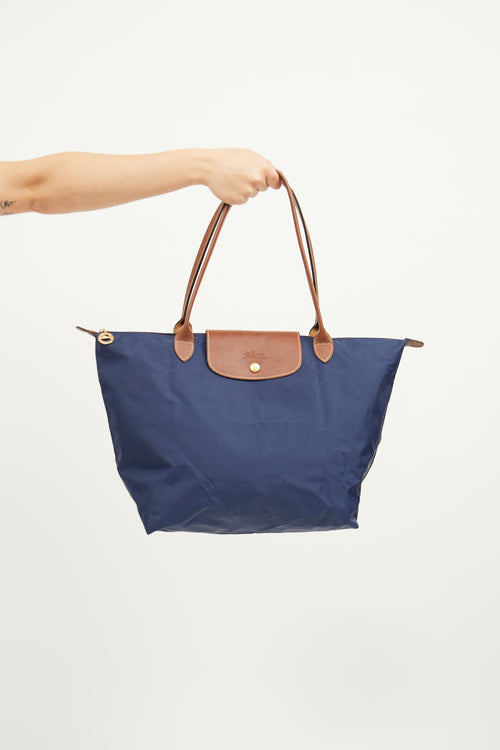 Longchamp Navy Le Pliage Tote Bag