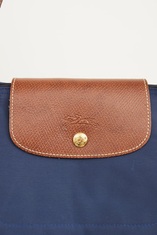 Longchamp Navy Le Pliage Tote Bag