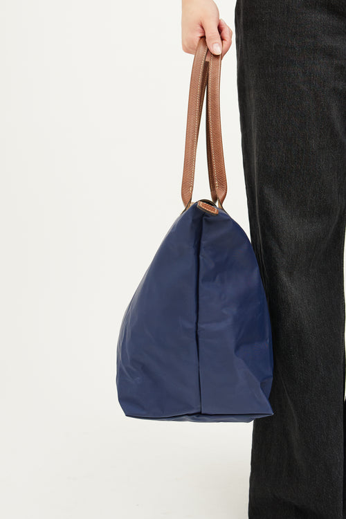 Longchamp Navy Le Pliage Tote Bag