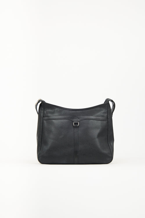 Longchamp Black Leather Crossbody Bag