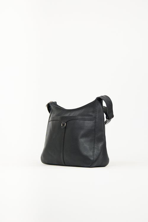 Longchamp Black Leather Crossbody Bag