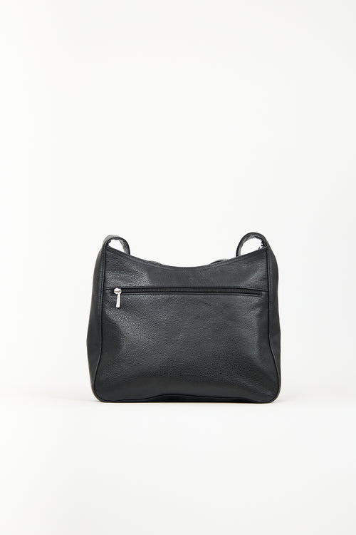 Longchamp Black Leather Crossbody Bag