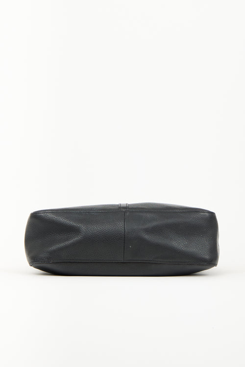 Longchamp Black Leather Crossbody Bag