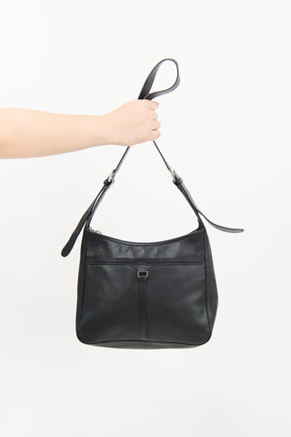 Longchamp Black Leather Crossbody Bag