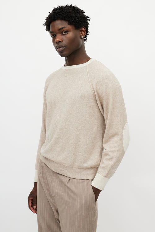 Loro Piana Beige Cashmere Knit Sweater