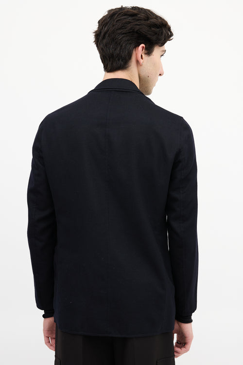 Loro Piana Black Cashmere Reversible Blazer