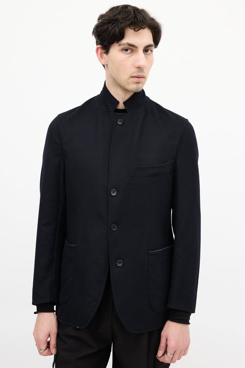 Loro Piana Black Cashmere Reversible Blazer