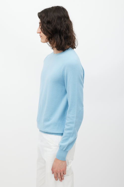 Loro Piana Blue Cashmere Knit Sweater