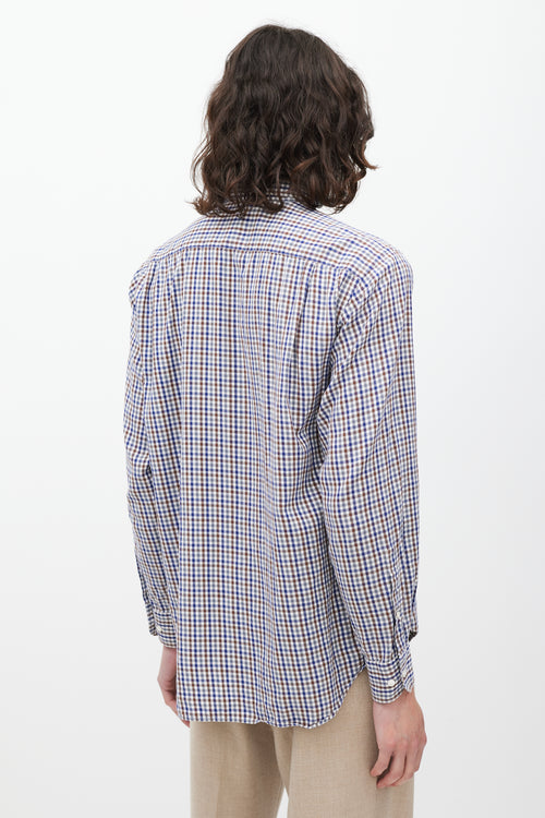 Loro Piana Blue 
Multicolour Check Shirt