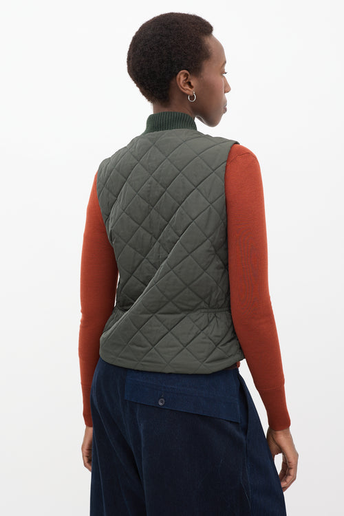 Green Quilted Vest