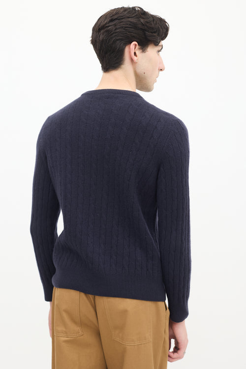 Loro Piana Navy Baby Cashmere Sweater