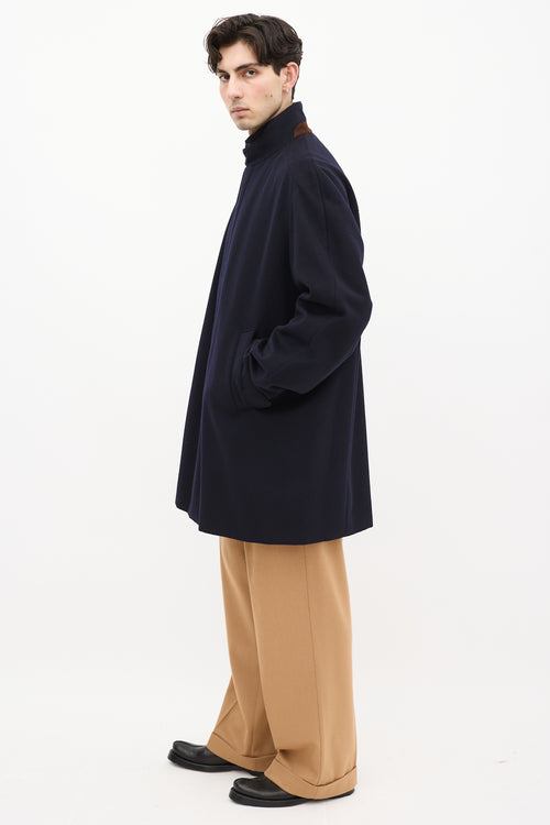 Loro Piana Navy Cashmere Long Coat