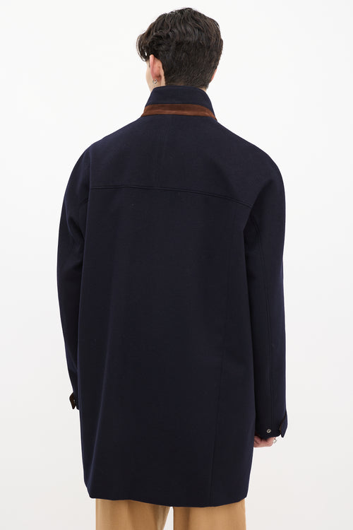 Loro Piana Navy Cashmere Long Coat