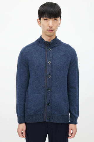 Loro Piana Navy Knit Cashmere Sweater