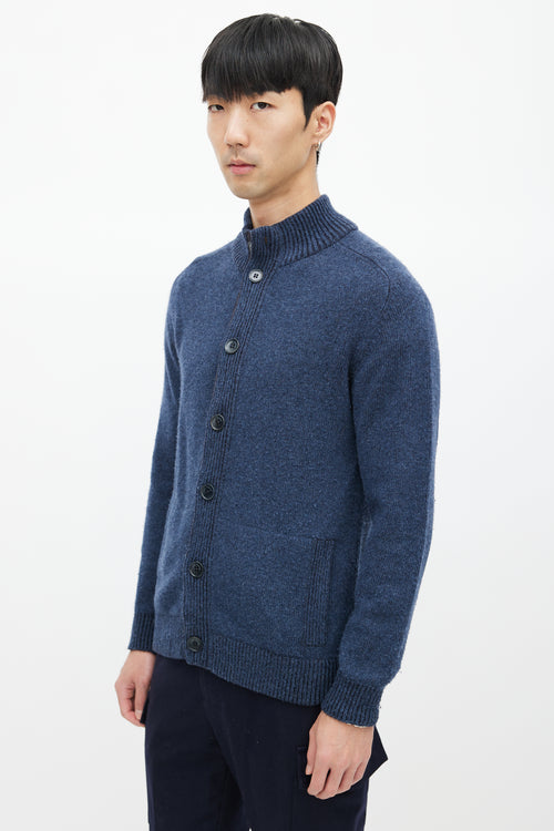 Loro Piana Navy Knit Cashmere Sweater